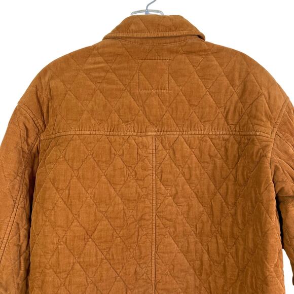 Madewell Sz S Quilted Corduroy Walton Shirt-Jacket Barn Coat Insulated Cotton - Picture 7 of 16